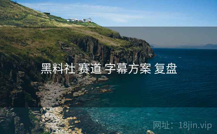 黑料社 赛道 字幕方案 复盘
