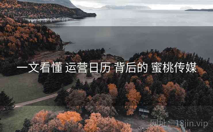 一文看懂 运营日历 背后的 蜜桃传媒