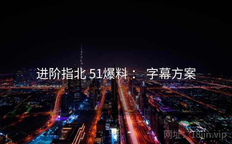 进阶指北 51爆料 ： 字幕方案