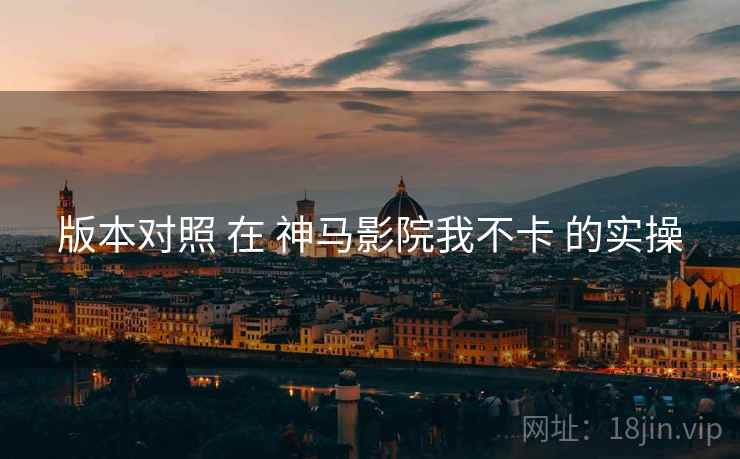 版本对照 在 神马影院我不卡 的实操