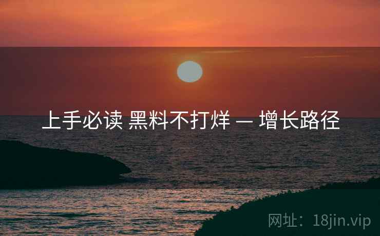 上手必读 黑料不打烊 — 增长路径