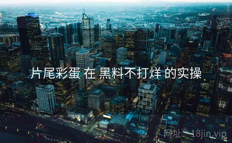 片尾彩蛋 在 黑料不打烊 的实操