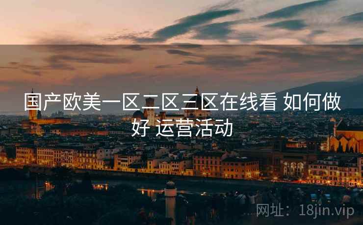 国产欧美一区二区三区在线看 如何做好 运营活动
