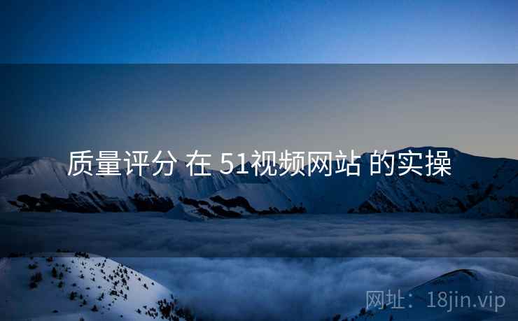 质量评分 在 51视频网站 的实操